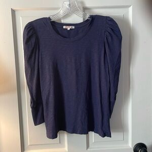 Pretty elegant feminine classic preppy California cool Sundry blue top tee S 💕